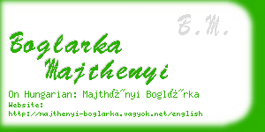 boglarka majthenyi business card